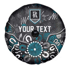 Personalized Port Adelaide Power Spare Tire Cover Aboriginal Dot Painting Graffiti Style