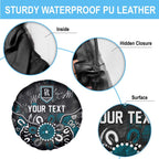 Personalized Port Adelaide Power Spare Tire Cover Aboriginal Dot Painting Graffiti Style