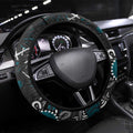 Port Adelaide Power Steering Wheel Cover Aboriginal Dot Painting Graffiti Style