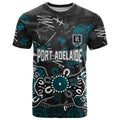 Personalized Port Adelaide Power T Shirt Aboriginal Dot Painting Graffiti Style