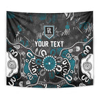 Personalized Port Adelaide Power Tapestry Aboriginal Dot Painting Graffiti Style