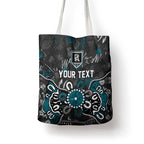 Personalized Port Adelaide Power Tote Bag Aboriginal Dot Painting Graffiti Style