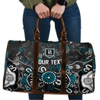 Personalized Port Adelaide Power Travel Bag Aboriginal Dot Painting Graffiti Style