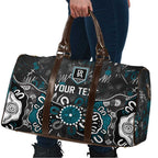 Personalized Port Adelaide Power Travel Bag Aboriginal Dot Painting Graffiti Style