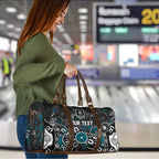 Personalized Port Adelaide Power Travel Bag Aboriginal Dot Painting Graffiti Style