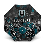 Personalized Port Adelaide Power Umbrella Aboriginal Dot Painting Graffiti Style