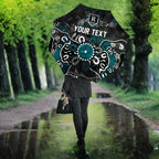 Personalized Port Adelaide Power Umbrella Aboriginal Dot Painting Graffiti Style