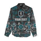 Personalized Port Adelaide Power Women Casual Shirt Aboriginal Dot Painting Graffiti Style