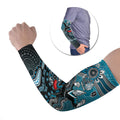 Personalized Port Adelaide Power Mascot Arm Sleeves Aboriginal Dot Art Style Vibrant Indigenous Pattern Design