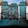 Personalized Port Adelaide Power Mascot Back Car Seat Cover Aboriginal Dot Art Style Vibrant Indigenous Pattern Design