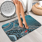 Personalized Port Adelaide Power Mascot Bathroom Set Aboriginal Dot Art Style Vibrant Indigenous Pattern Design