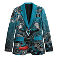 Personalized Port Adelaide Power Mascot Blazer Aboriginal Dot Art Style Vibrant Indigenous Pattern Design