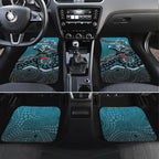 Personalized Port Adelaide Power Mascot Car Mats Aboriginal Dot Art Style Vibrant Indigenous Pattern Design