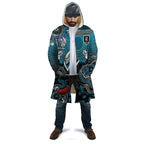 Personalized Port Adelaide Power Mascot Cloak Aboriginal Dot Art Style Vibrant Indigenous Pattern Design