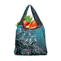 Personalized Port Adelaide Power Mascot Grocery Bag Aboriginal Dot Art Style Vibrant Indigenous Pattern Design