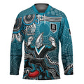 Personalized Port Adelaide Power Mascot Hockey Jersey Aboriginal Dot Art Style Vibrant Indigenous Pattern Design
