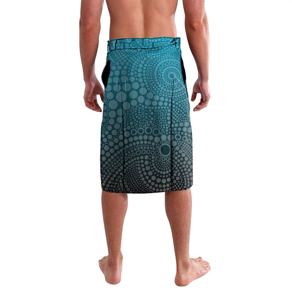 Personalized Port Adelaide Power Mascot Lavalava Aboriginal Dot Art Style Vibrant Indigenous Pattern Design