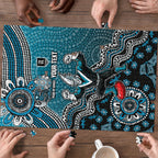 Personalized Port Adelaide Power Mascot Puzzle Aboriginal Dot Art Style Vibrant Indigenous Pattern Design