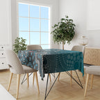 Personalized Port Adelaide Power Mascot Tablecloth Aboriginal Dot Art Style Vibrant Indigenous Pattern Design