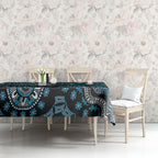 Personalized Port Adelaide Power Mascot Tablecloth Aboriginal Dot Art Style Vibrant Indigenous Pattern Design