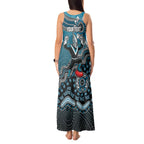 Personalized Port Adelaide Power Mascot Tank Maxi Dress Aboriginal Dot Art Style Vibrant Indigenous Pattern Design