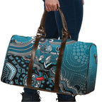 Personalized Port Adelaide Power Mascot Travel Bag Aboriginal Dot Art Style Vibrant Indigenous Pattern Design