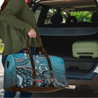 Personalized Port Adelaide Power Mascot Travel Bag Aboriginal Dot Art Style Vibrant Indigenous Pattern Design
