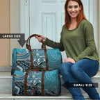 Personalized Port Adelaide Power Mascot Travel Bag Aboriginal Dot Art Style Vibrant Indigenous Pattern Design