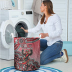 Personalized Essendon Bombers Mascot Laundry Basket Aboriginal Dot Art Style Vibrant Indigenous Pattern Design