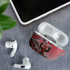 Personalized Essendon Bombers Mascot AirPods Case Aboriginal Dot Art Style Vibrant Indigenous Pattern Design