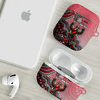 Personalized Essendon Bombers Mascot AirPods Case Aboriginal Dot Art Style Vibrant Indigenous Pattern Design