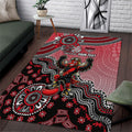 Personalized Essendon Bombers Mascot Area Rug Aboriginal Dot Art Style Vibrant Indigenous Pattern Design