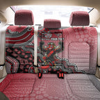 Personalized Essendon Bombers Mascot Back Car Seat Cover Aboriginal Dot Art Style Vibrant Indigenous Pattern Design