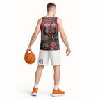 Personalized Essendon Bombers Mascot Basketball Jersey Aboriginal Dot Art Style Vibrant Indigenous Pattern Design