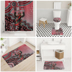Personalized Essendon Bombers Mascot Bathroom Set Aboriginal Dot Art Style Vibrant Indigenous Pattern Design