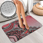 Personalized Essendon Bombers Mascot Bathroom Set Aboriginal Dot Art Style Vibrant Indigenous Pattern Design
