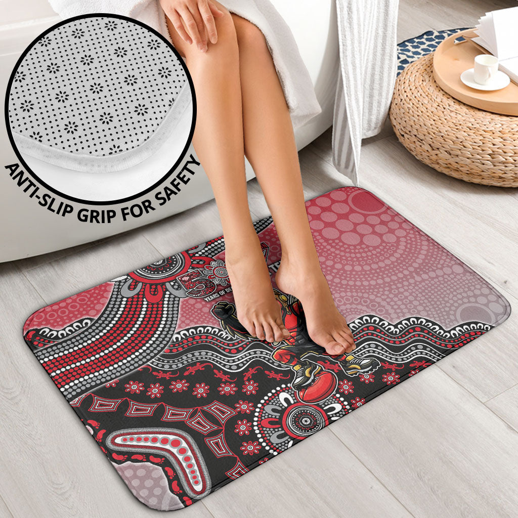 Personalized Essendon Bombers Mascot Bathroom Set Aboriginal Dot Art Style Vibrant Indigenous Pattern Design