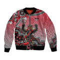 Personalized Essendon Bombers Mascot Bomber Jacket Aboriginal Dot Art Style Vibrant Indigenous Pattern Design