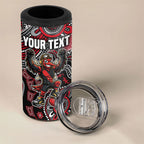 Personalized Essendon Bombers Mascot 4 in 1 Can Cooler Tumbler Aboriginal Dot Art Style Vibrant Indigenous Pattern Design