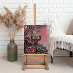 Personalized Essendon Bombers Mascot Canvas Wall Art Aboriginal Dot Art Style Vibrant Indigenous Pattern Design
