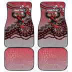 Personalized Essendon Bombers Mascot Car Mats Aboriginal Dot Art Style Vibrant Indigenous Pattern Design