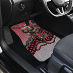 Personalized Essendon Bombers Mascot Car Mats Aboriginal Dot Art Style Vibrant Indigenous Pattern Design