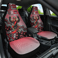 Personalized Essendon Bombers Mascot Car Seat Cover Aboriginal Dot Art Style Vibrant Indigenous Pattern Design
