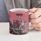 Personalized Essendon Bombers Mascot Ceramic Mug Aboriginal Dot Art Style Vibrant Indigenous Pattern Design
