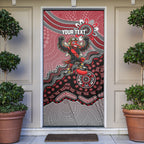Personalized Essendon Bombers Mascot Door Cover Aboriginal Dot Art Style Vibrant Indigenous Pattern Design