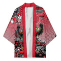 Personalized Essendon Bombers Mascot Kimono Aboriginal Dot Art Style Vibrant Indigenous Pattern Design