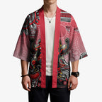 Personalized Essendon Bombers Mascot Kimono Aboriginal Dot Art Style Vibrant Indigenous Pattern Design