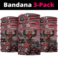 Personalized Essendon Bombers Mascot Neck Gaiter Aboriginal Dot Art Style Vibrant Indigenous Pattern Design