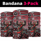 Personalized Essendon Bombers Mascot Neck Gaiter Aboriginal Dot Art Style Vibrant Indigenous Pattern Design
