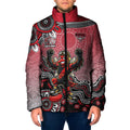 Personalized Essendon Bombers Mascot Padded Jacket Aboriginal Dot Art Style Vibrant Indigenous Pattern Design